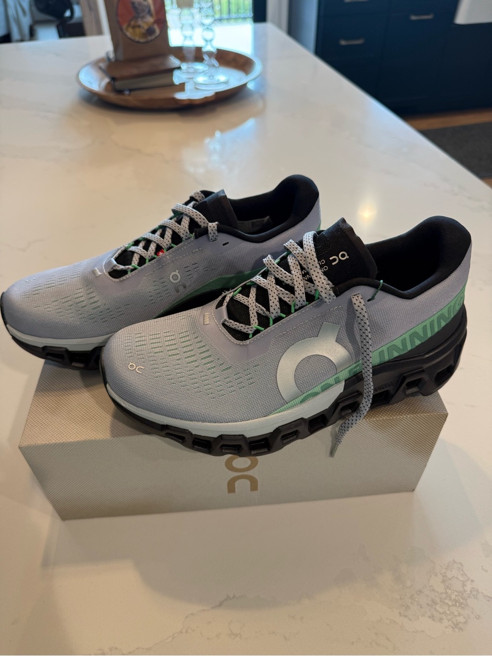On Running womens Cloudswift Athletic Shoes in Light Gray and Mint